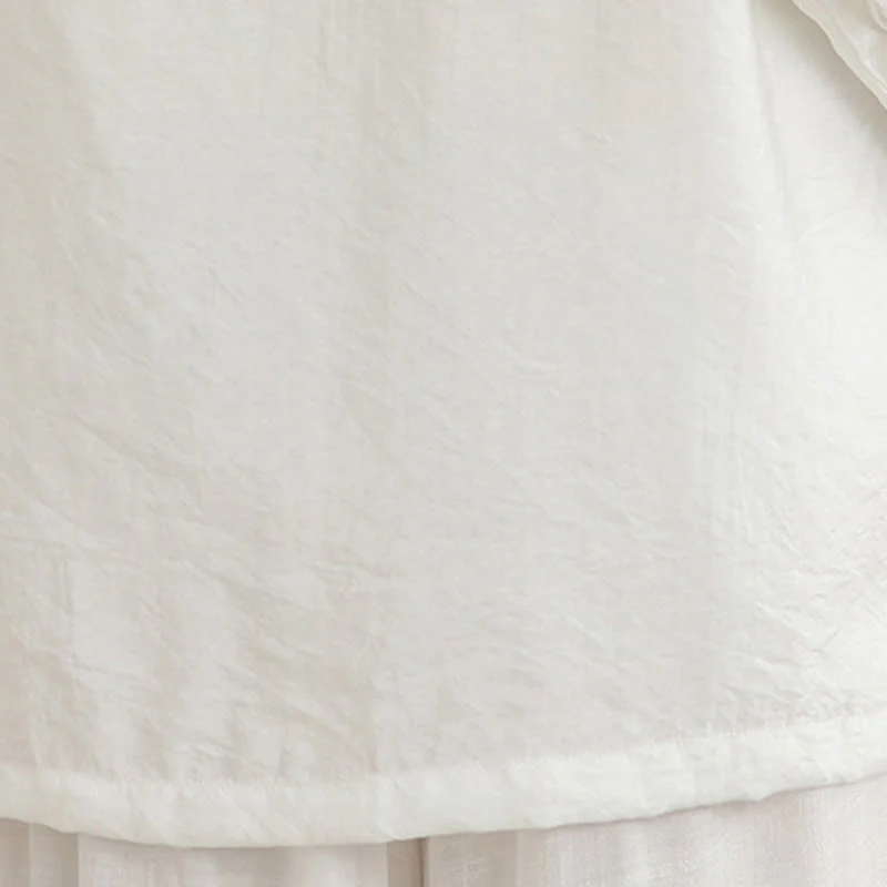 Buddha Stones 2pcs Casual Women's Frog Button Shirt Loose Pants Meditation Clothing Set