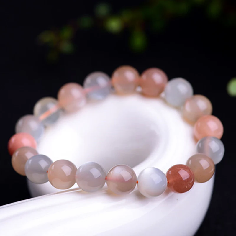 Buddha Stones Natural Moonstone Wealth Positive Bracelet