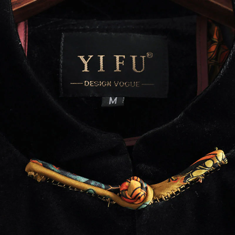 Buddha Stones Tang Suit Frog-button Round Neck Cotton Men's Jacket Shirt Clothing