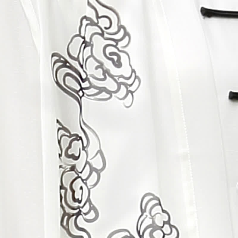 Buddha Stones Auspicious Clouds Gradient Meditation Prayer Spiritual Zen Tai Chi Qigong Practice Women's Clothing Set