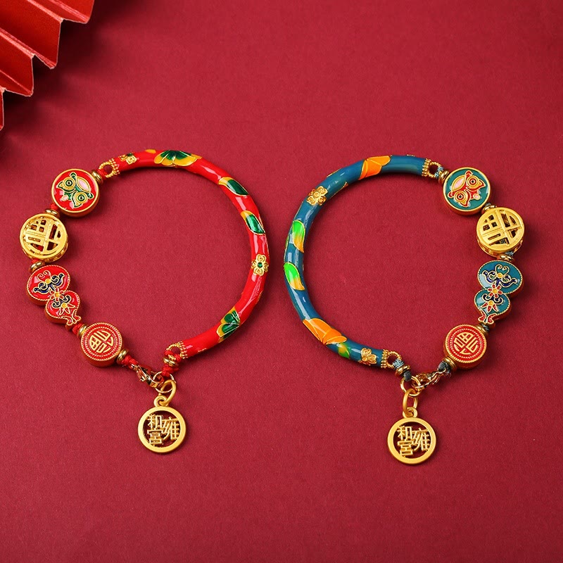 Buddha Stones Tibetan Gourd Fortune Happiness Lion Wealth Luck Bracelet