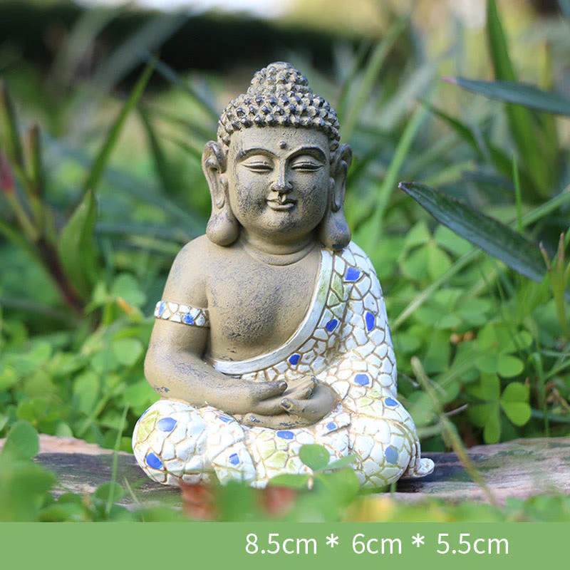 Buddha Stones Meditating Zen Buddha Serenity Resin Statue Figurine Home Decoration