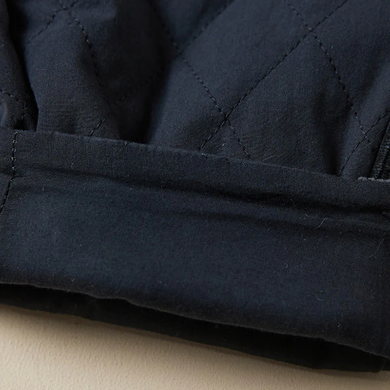 Buddha Stones Diamond Quilted Design Thermal Fleece-Lined Women's Harem Cotton Pants With Pockets