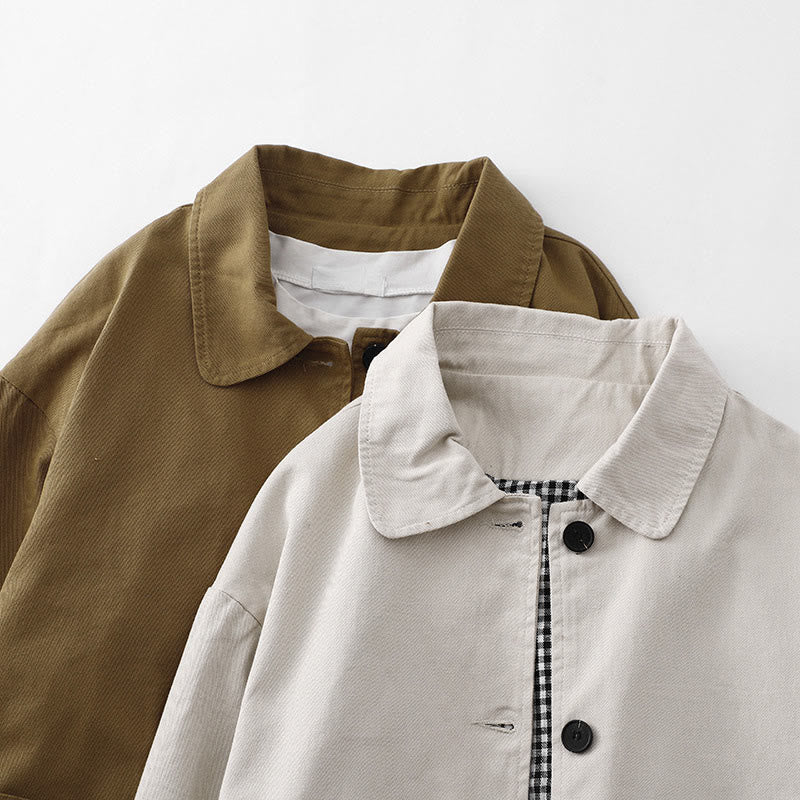 Buddha Stones Commute Patchwork Design Cotton Women's Jacket With Pockets