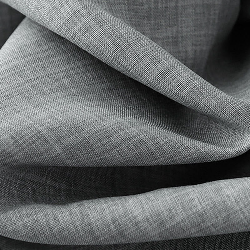 Buddha Stones Plain LightSteelBlue Women's Wide Leg Cotton Linen Pants With Pockets