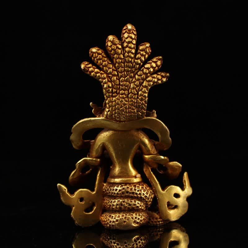 Buddha Stones Bodhisattva Nagarjuna Protection Copper Statue Decoration