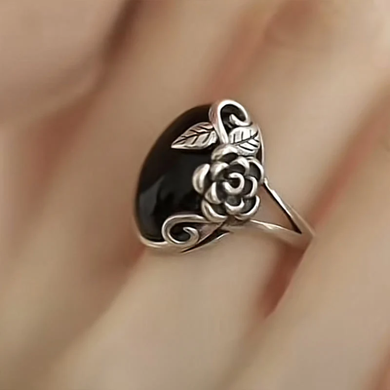 Buddha Stones Copper Rose Flower Adjustable Self Care Ring