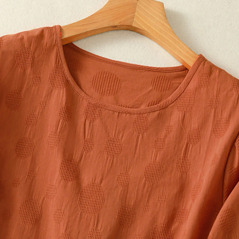 Buddha Stones 2pcs Plain Women's Short Sleeve Shirt Harem Pants Meditation Clothing Set