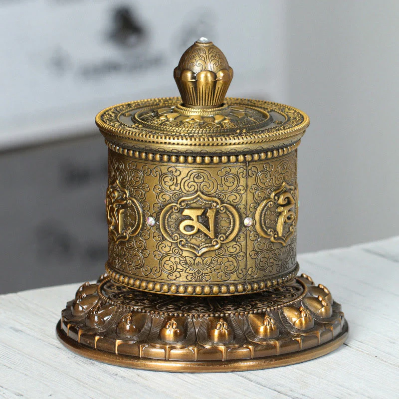 Buddha Stones Tibetan Blessing Prayer Wheel Car Decoration