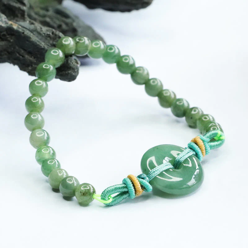 Buddha Stones Jade Beads Peace Buckle Prosperity Bracelet