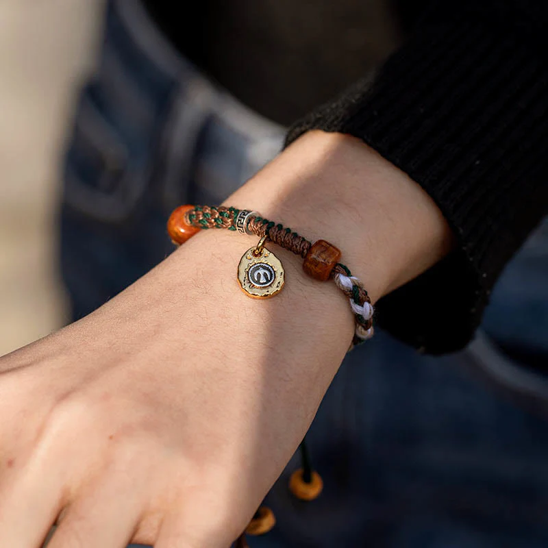 Buddha Stones Tibetan Bone Beads Luck Rope Bracelet