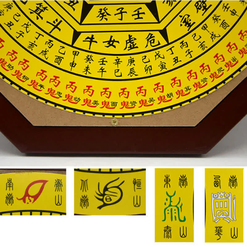Buddha Stones Feng Shui Bagua Map Balance Energy Map Wall Clock