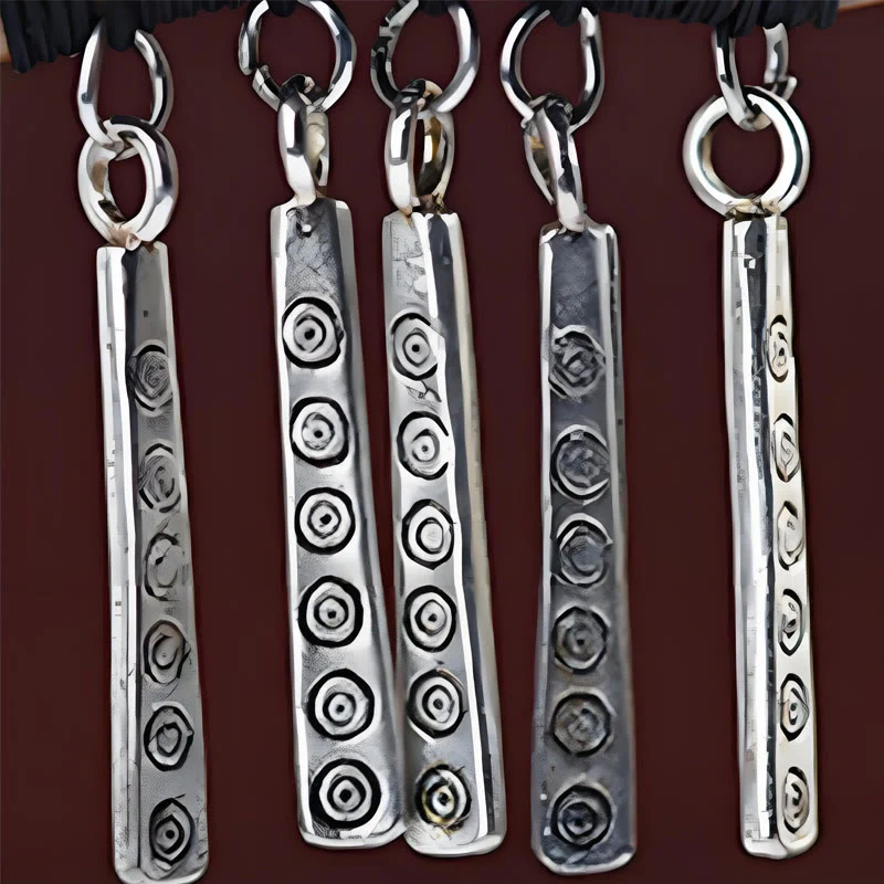 Buddha Stones Silver Tassel Green Sandalwood Soothing Hairpin