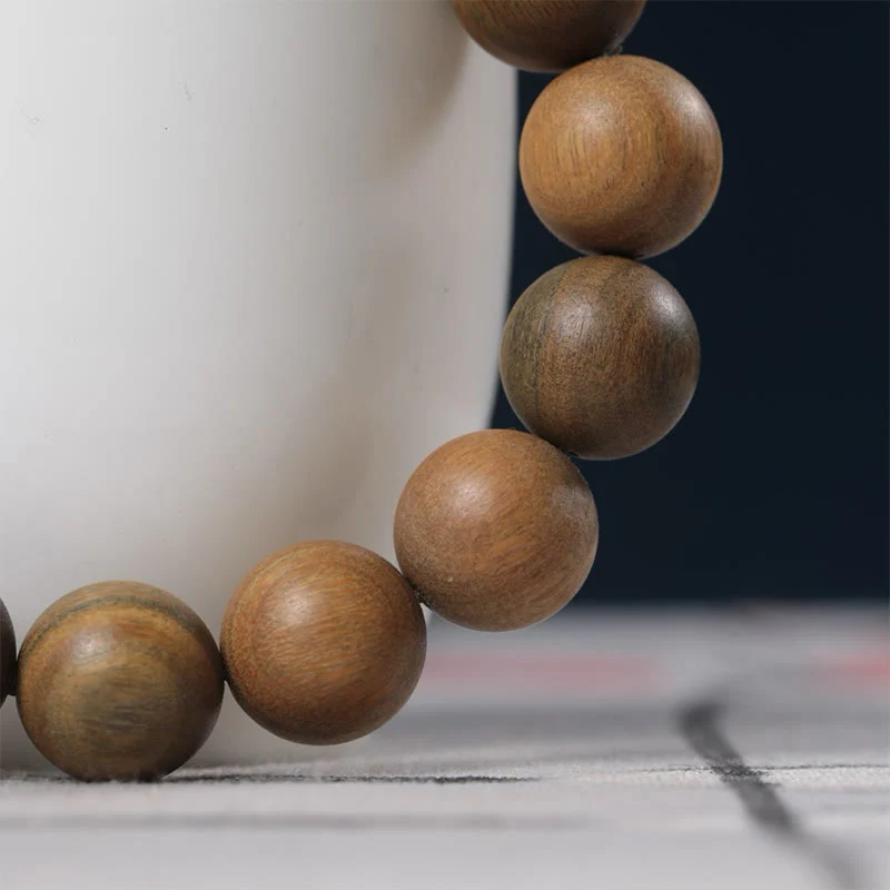 Buddha Stones Green Sandalwood Pixiu Attract Wealth Bracelet