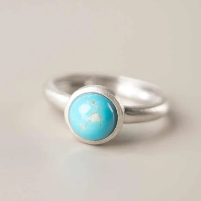 Buddha Stones Natural 925 Sterling Silver Lazurite Turquoise Adjustable Balance Ring