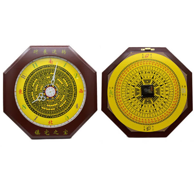 Buddha Stones Feng Shui Bagua Map Balance Energy Map Wall Clock