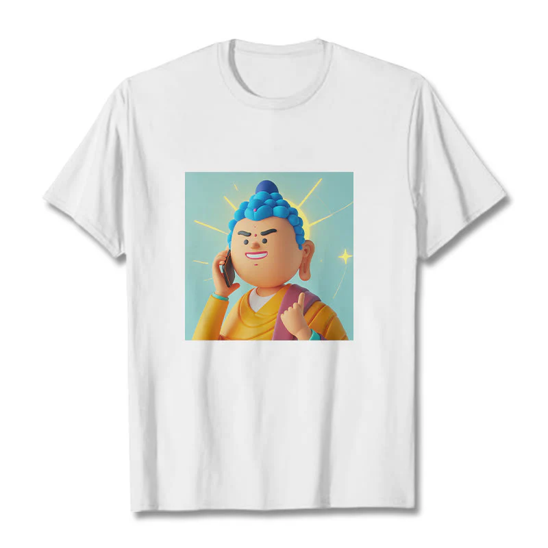 Buddha Stones Funny Cartoon Buddha Tee T-shirt