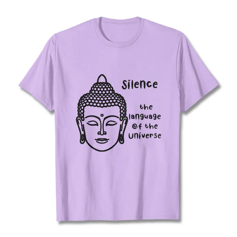 Buddha Stones Casual Meditating Buddha Head Pattern Cotton Tee T-shirt