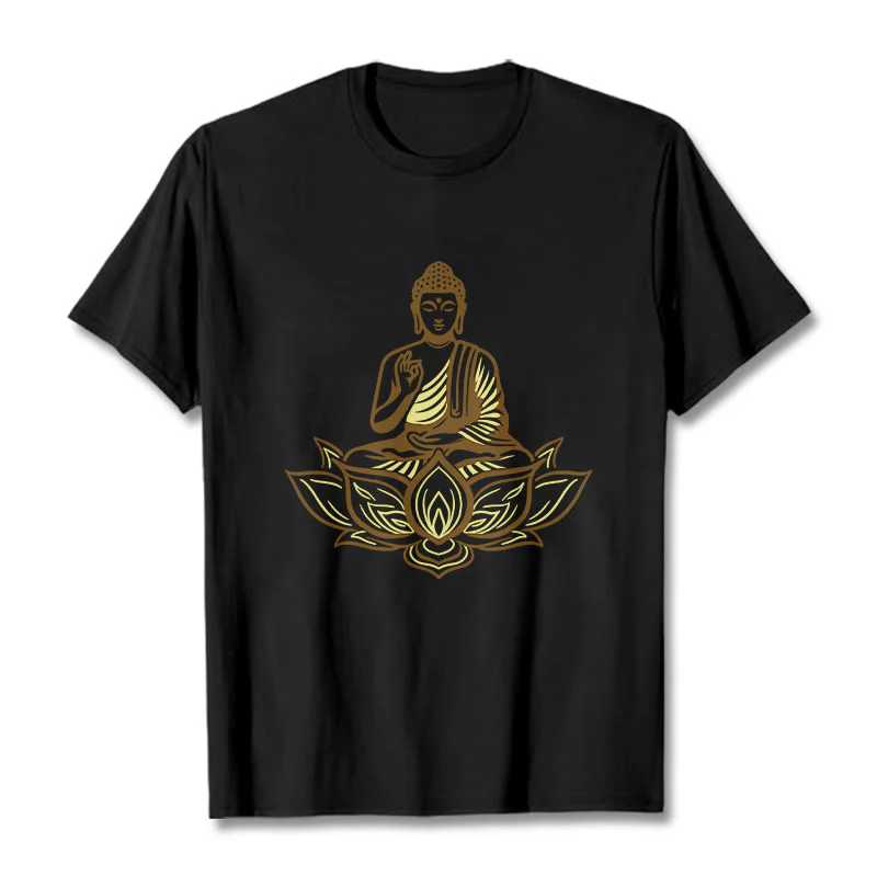 Buddha Stones Buddha Meditating In The Lotus Tee T-shirt
