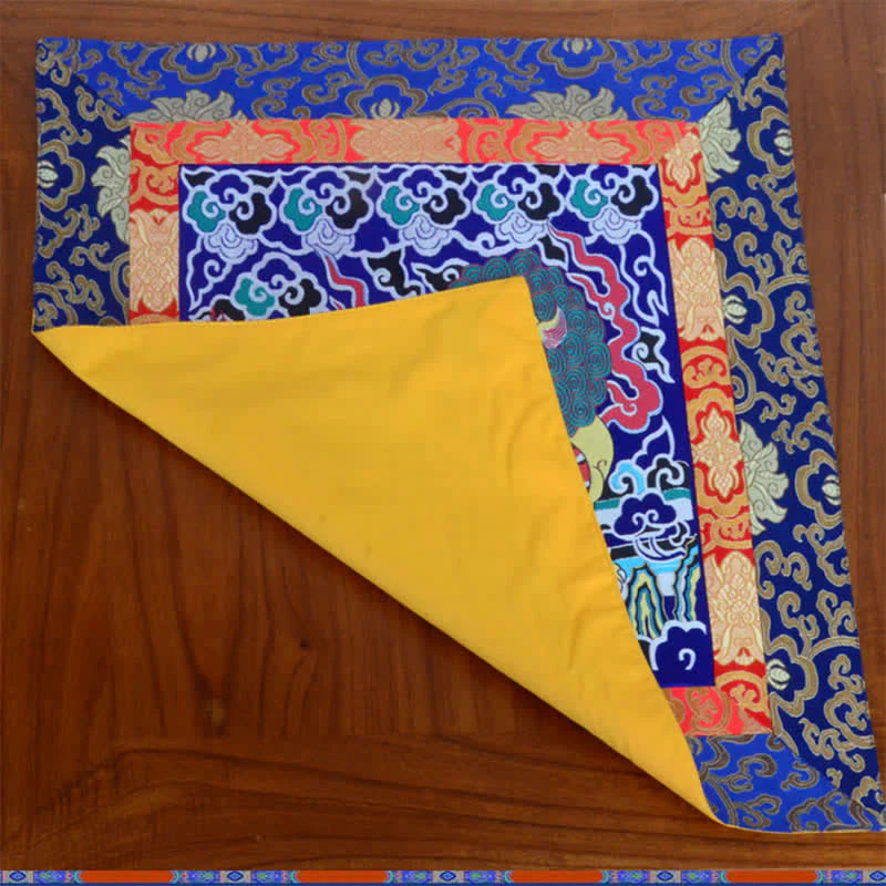 Buddha Stones Fengshui Kirin Prayer Altar Mat Healing Meditation Auspicious Symbol Mat