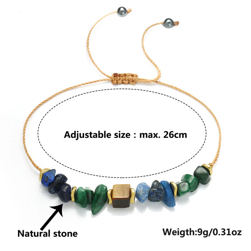 Buddha Stone Positive Vibes Malachite Tiger's Eye Lazurite Anti-anxiety Bracelet