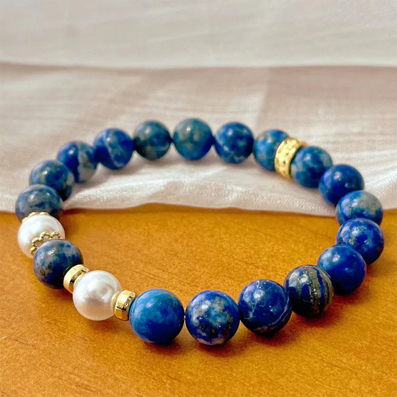 Buddha Stones Lazurite Beads Serenity Balance Bracelet