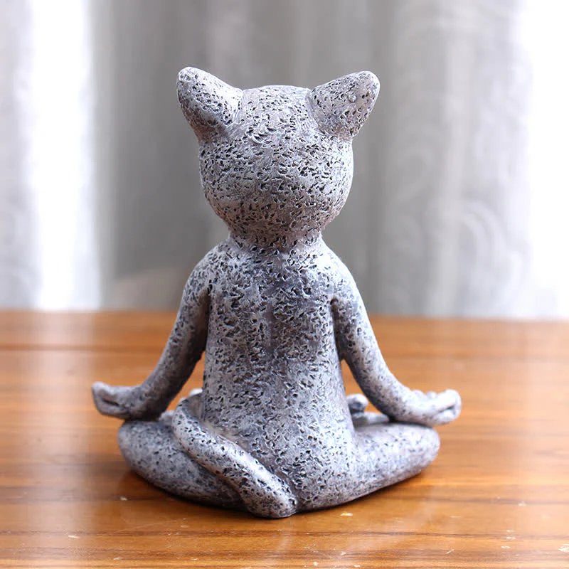 Buddha Stones Meditating Zen Dog Cat Frog Decoration