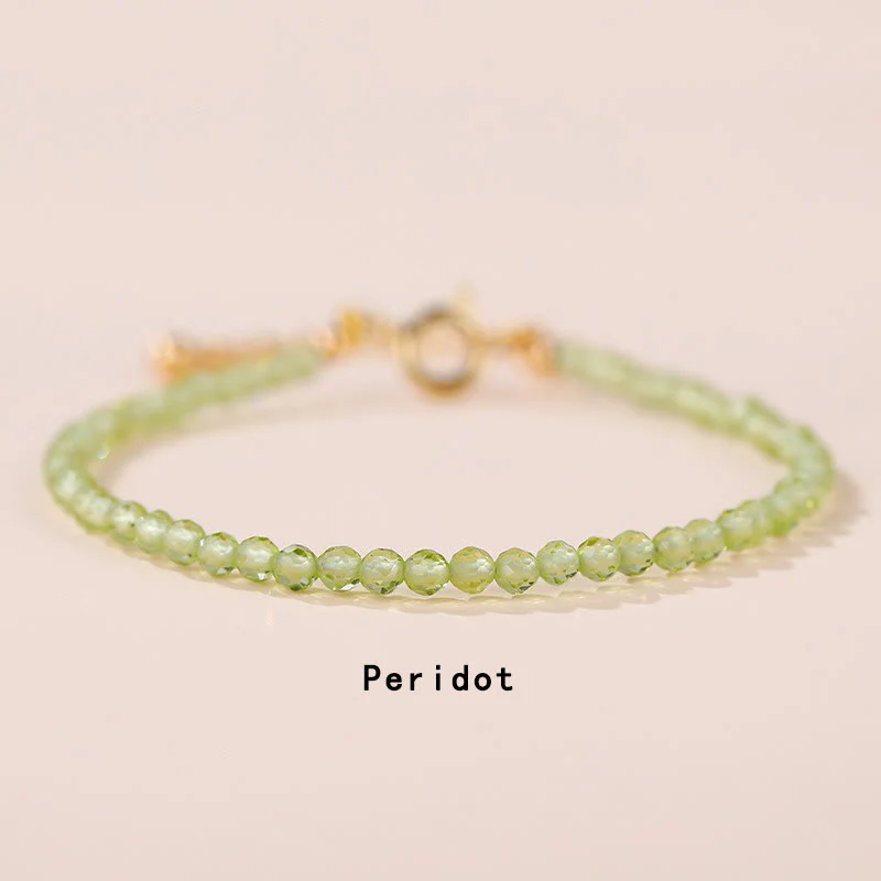 Buddha Stones Strawberry Quartz Prehnite Peridot Lazurite Pink Crystal Tourmaline Healing Chain Bracelet