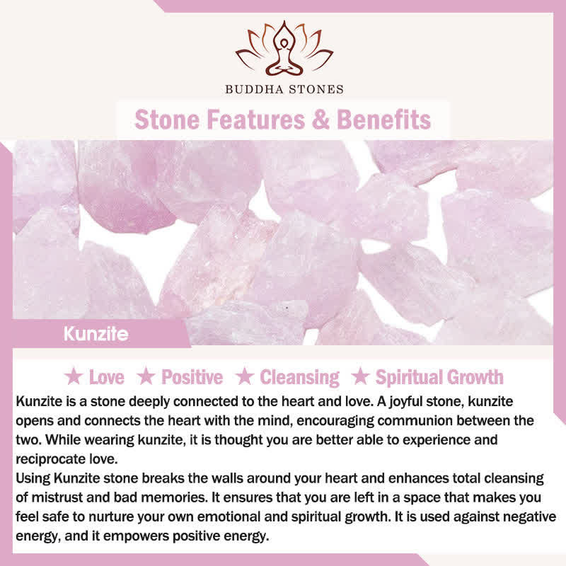 Buddha Stones Kunzite Hetian White Jade Gourd Love Spiritual Growth Bracelet