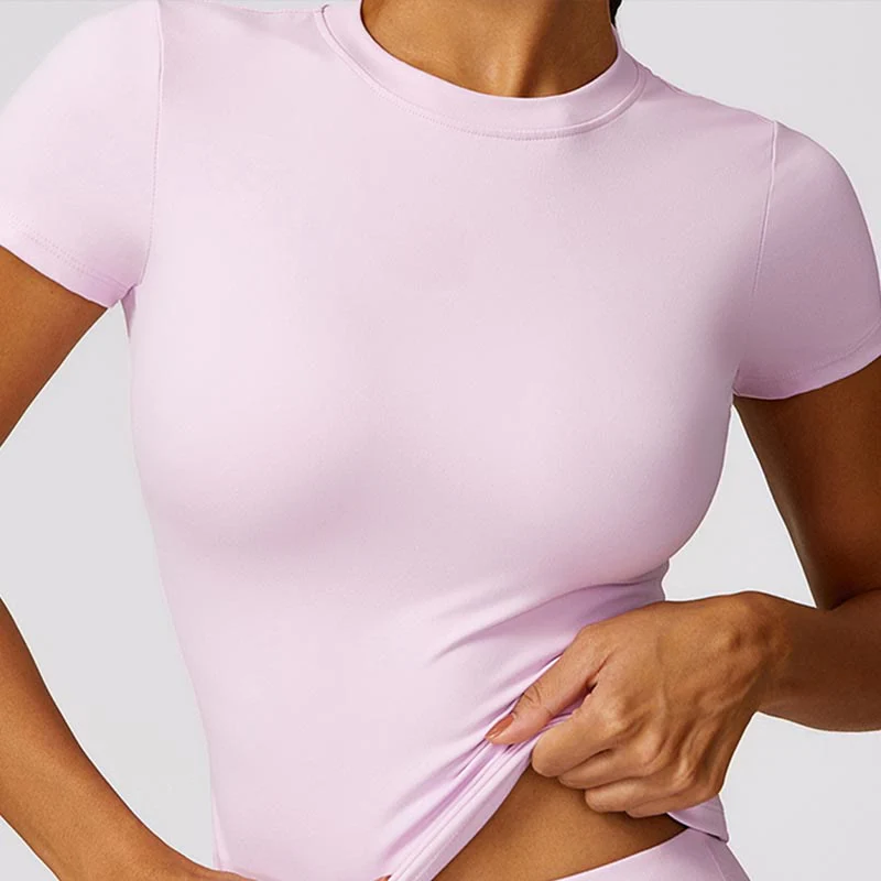 Buddha Stones Women Short Sleeve T-Shirt Top High Waist Leggings Pants For Sports Yoga