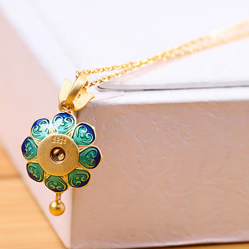 Buddha Stones 925 Sterling Silver Tibet Lotus Prayer Wheel Red Agate Enlightenment Necklace Pendant