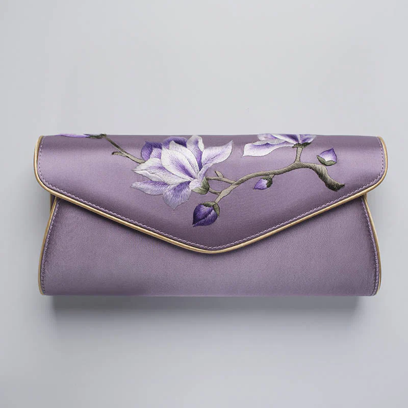 Buddha Stones Magnolia Su Embroidery Wedding Shopping Purse Handbag Crossbody Bag