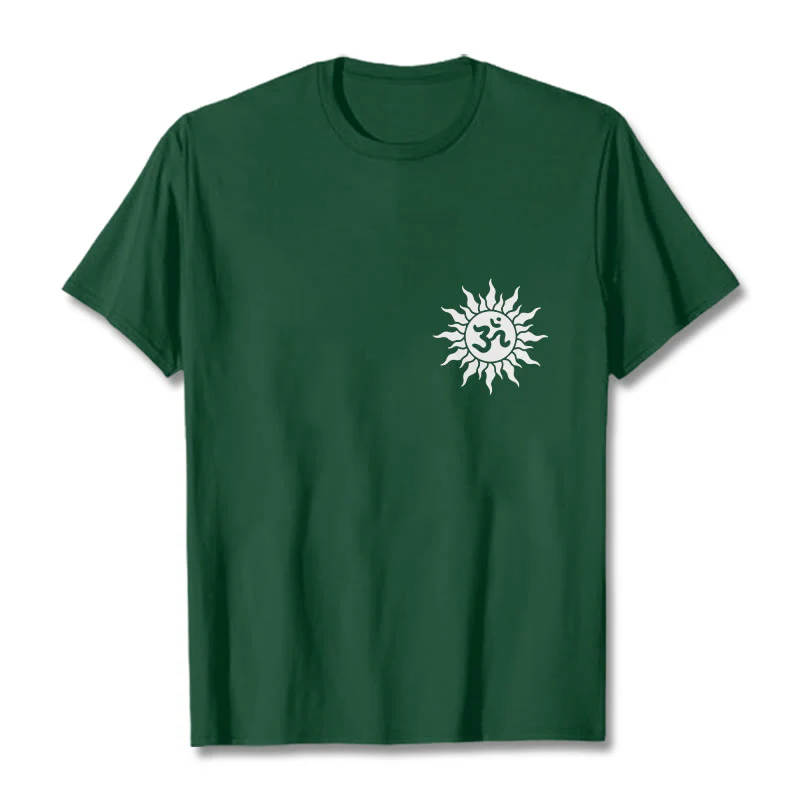 Buddha Stones Sun OM Symbol Design Tee T-shirt