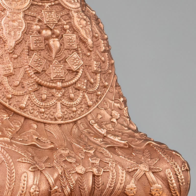 Buddha Stones Shakyamuni Figurine Compassion Handmade Copper Statue Decoration