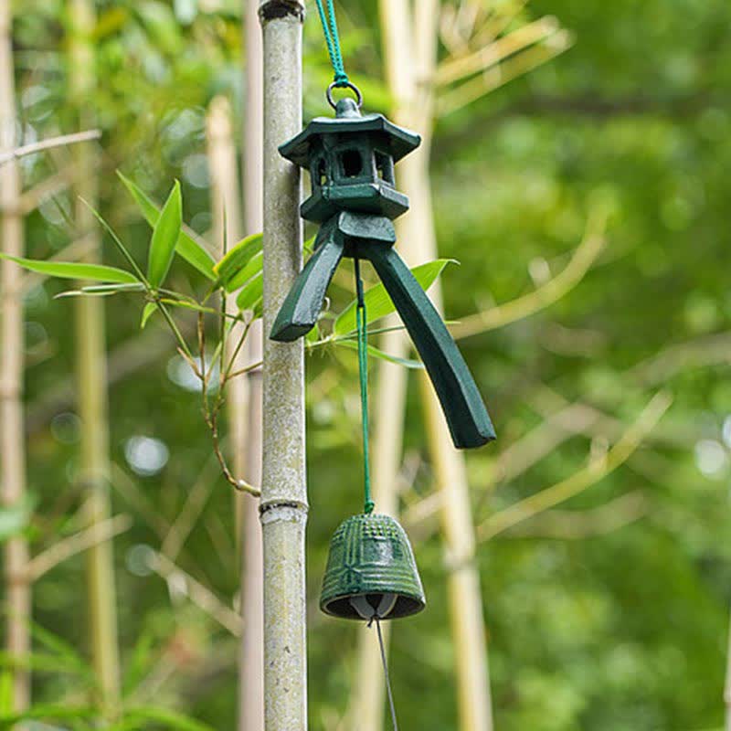 Buddha Stones Auspicious Wall Hanging Chime Bell Luck Handmade Home Decoration