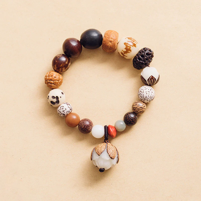 Buddha Stones Bodhi Seed Lotus Wisdom Peace Wrist Mala Bracelet