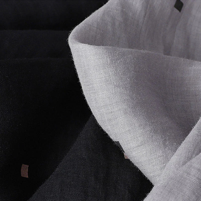 Buddha Stones Summer Casual Polka Dot Pattern Design Cotton Linen Women's Wide Leg Pants With Pockets