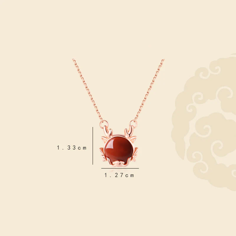 ❗❗❗A Flash Sale- Buddha Stones 925 Sterling Silver Year of the Dragon Cinnabar Red Agate Dragon Protection Bracelet Necklace Pendant Earrings Ring