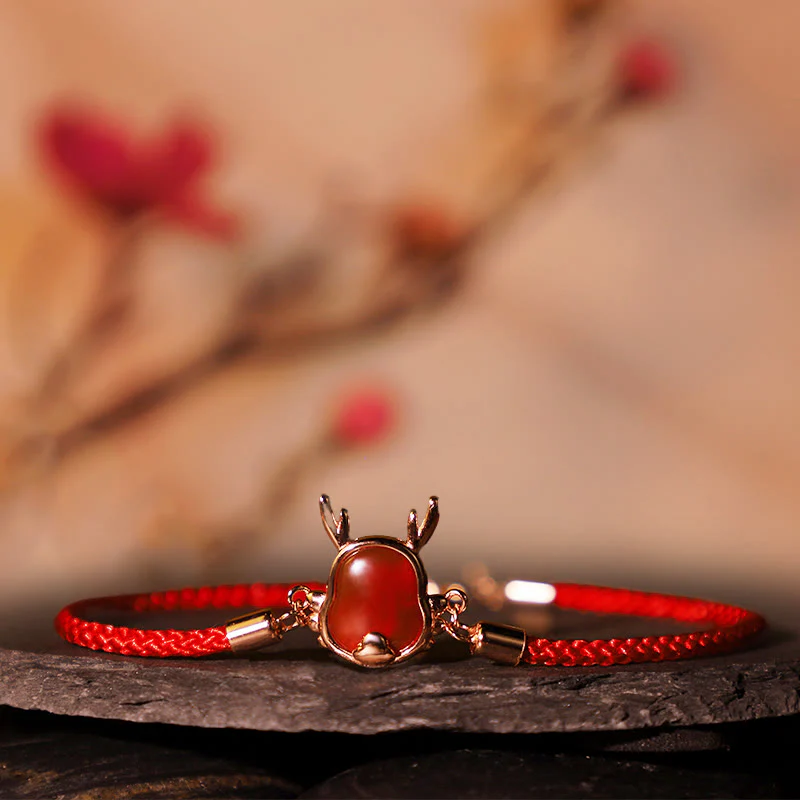 ❗❗❗A Flash Sale- Buddha Stones 925 Sterling Silver Year of the Dragon Natural Red Agate Dragon Attract Fortune Fu Character Strength Bracelet Necklace Pendant Earrings