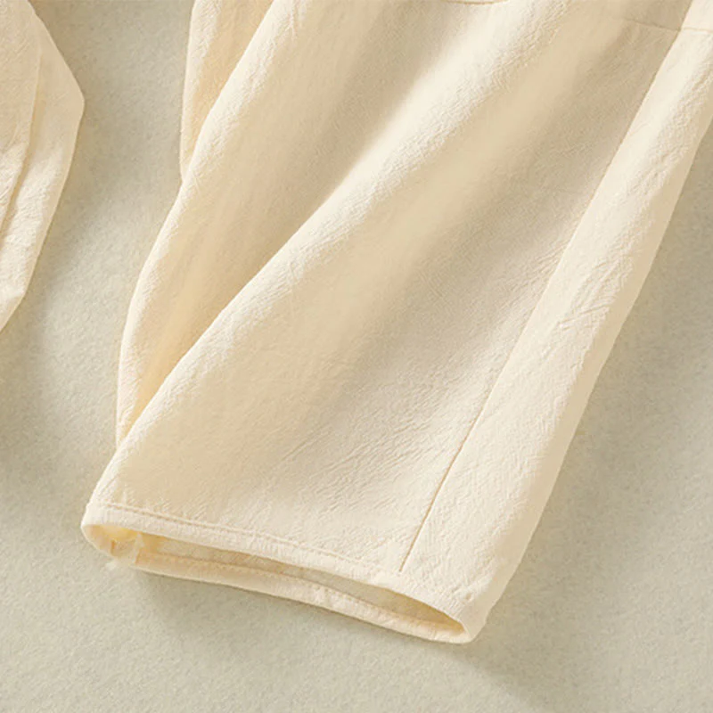 Buddha Stones 2pcs Plain Women's Short Sleeve Shirt Harem Pants Meditation Clothing Set