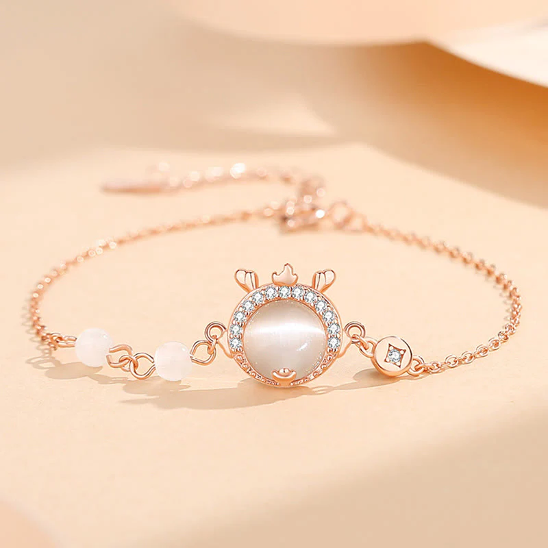 Buddha Stones 925 Sterling Silver Year of the Dragon Cat's Eye Cute Dragon Copper Coin Protection Bracelet Necklace Pendant Earrings (Extra 30% Off | USE CODE: FS30)