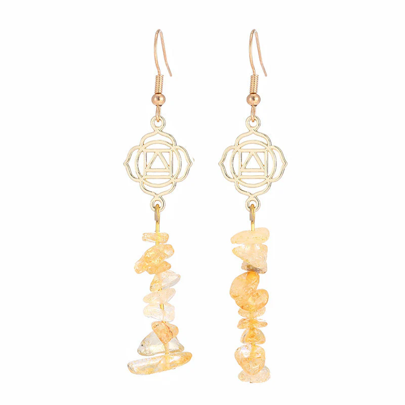 Healing Crystals Zen Cairn Confidence Earrings (Extra 30% Off | USE CODE: FS30)