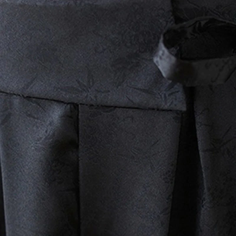 Buddha Stones Casual Jacquard Lace-up Cotton Women's Wide Leg Pants With Pockets