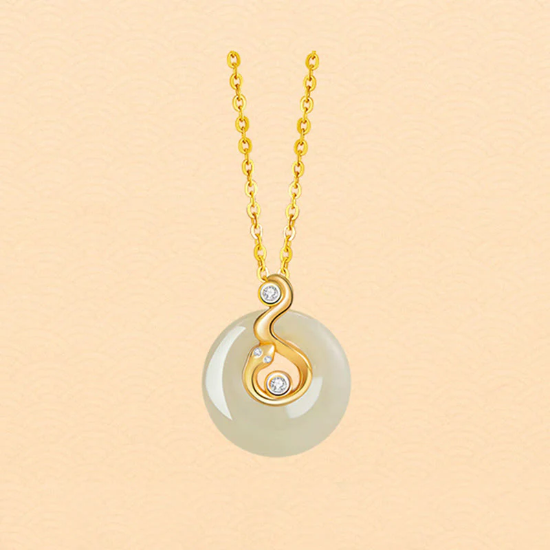 Buddha Stones Chinese Zodiac Hetian Jade 925 Sterling Silver Abundance Necklace Pendant