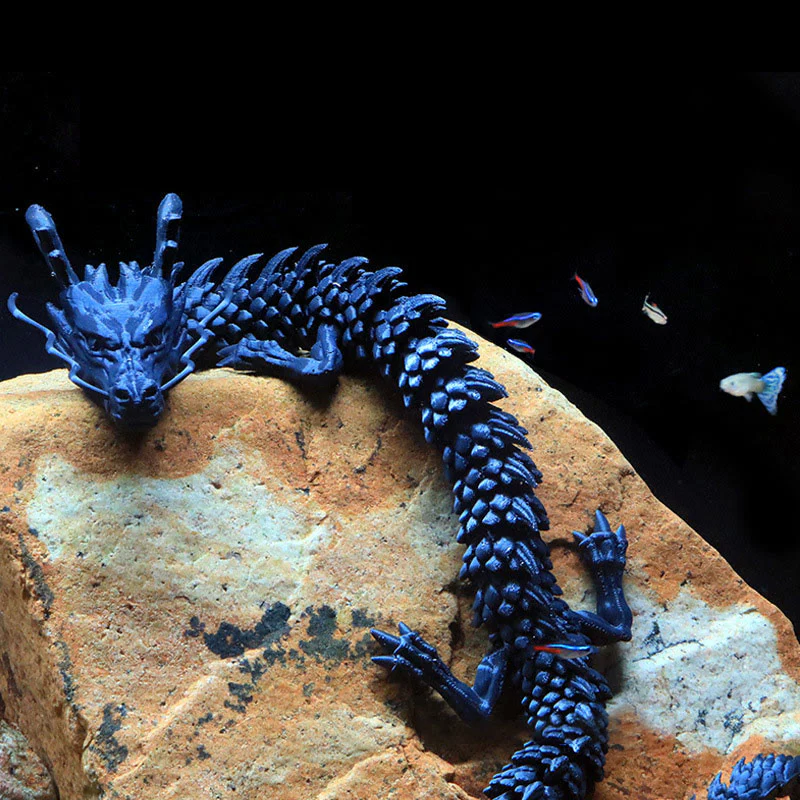 Buddha Stones Feng Shui Dragon Luminous 3D Printed Dragon Luck Success Home Decoration