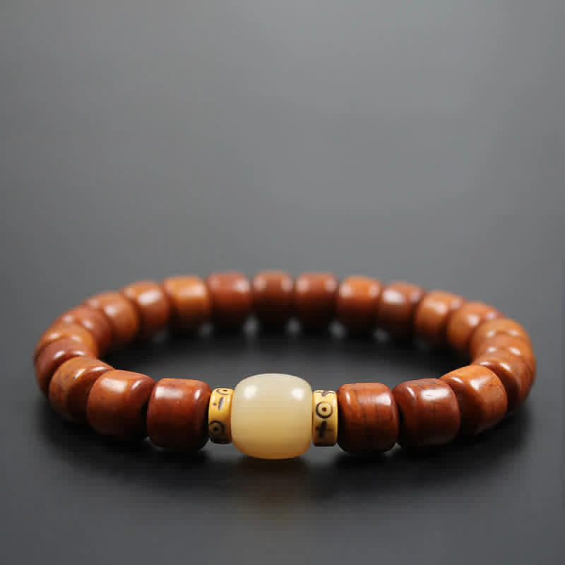 Buddha Stones Tibetan Bone Beads Om Mani Padme Hum Strength Bracelet