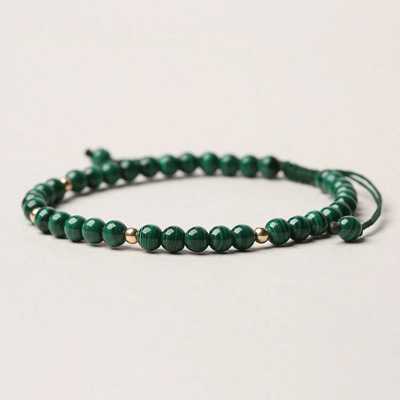 Buddha Stones Natural Malachite Protection Calmness String Bracelet