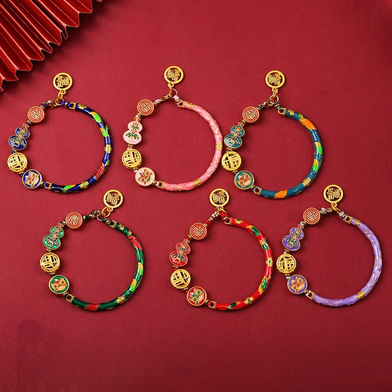 Buddha Stones Tibetan Gourd Fortune Happiness Lion Wealth Luck Bracelet