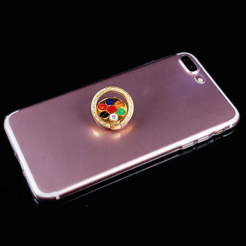 Buddha Stones Tibetan Om Mani Padme Hum Peace Phone Ring Bracket Universal Phone Holder Decorations