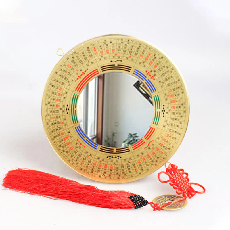 Buddha Stones Feng Shui Bagua Map Copper Coin Chinese Knotting Balance Energy Map